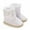 White, variant on Luogg Baby Boots Fashion New Pattern Cute Bow Decoration Autumn And Winter Thickened Warm Comfortable Non Slip Shoes Waterproof Baby Rain Boots Size 0-6 Months