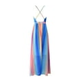 thumbnail image 5 of Uinagy Spring and Summer New Suspenders Deep V Rainbow Chiffon Suspender Dress, 5 of 5