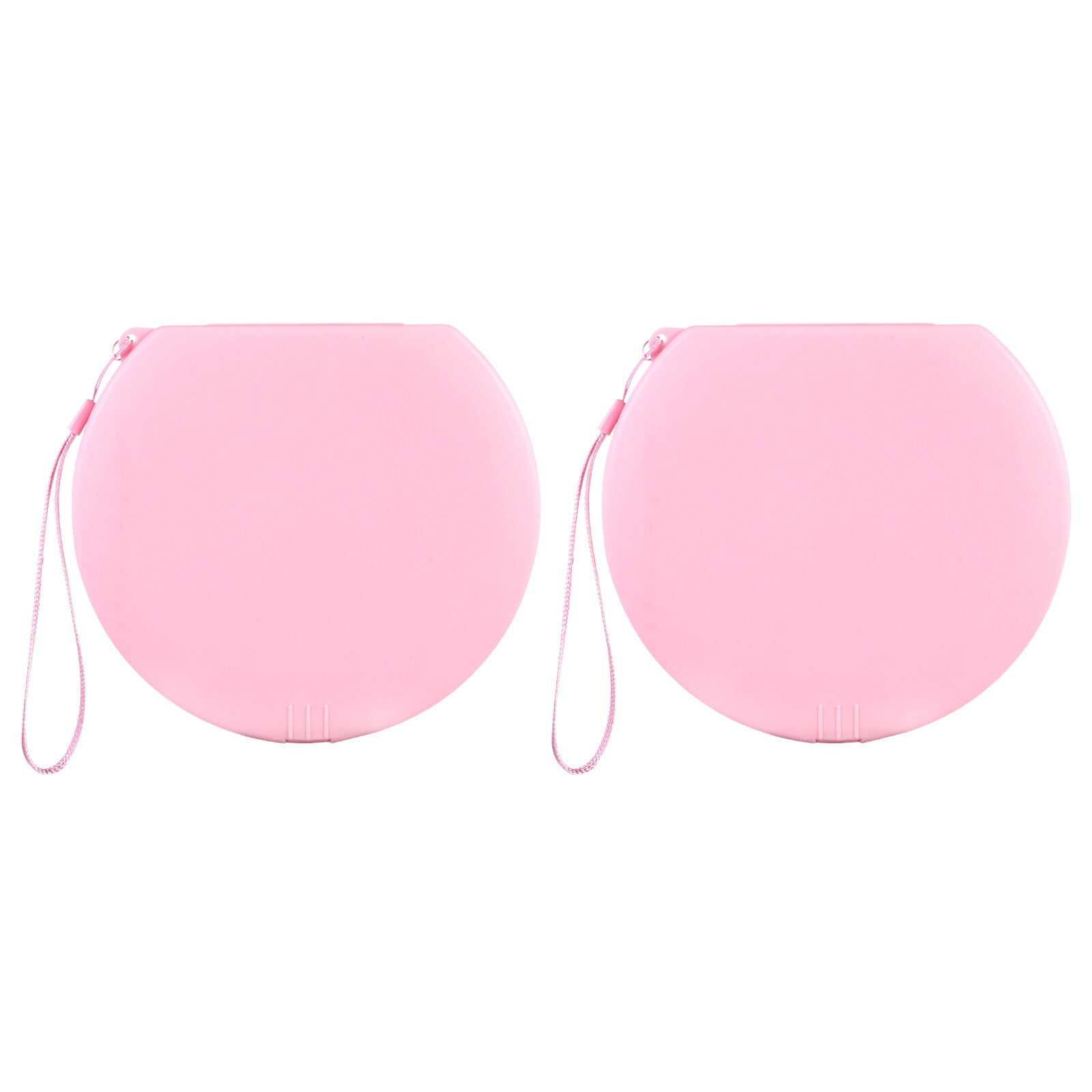 Mask storage boxes 2pcs Round Frosted Mask Storage Boxes Portable Mask