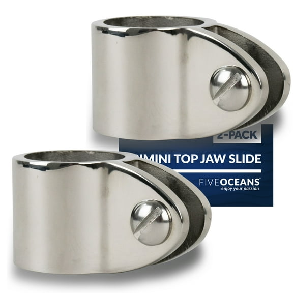 Five Oceans Marine Bimini Top Jaw Slide, 1 Inch Heavy Duty AISI316 Stainless Steel, Ideal for Pontoon, Fishing, Ski Boats, 2-Pack FO2959-M2