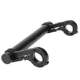 thumbnail image 4 of QualitChoice Bike Handlebar Extender Extension Bracket Flashlight Holder Mounting Rack Frame Attachment Road Mountain Accessories Dual Clamp Black 1Set, 4 of 6