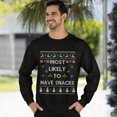 thumbnail image 3 of Funny Christmas Sweatshirt, Most Likely To Have Snacks Ugly Christmas Sweater, Text Xmas Sweater, 3 of 5