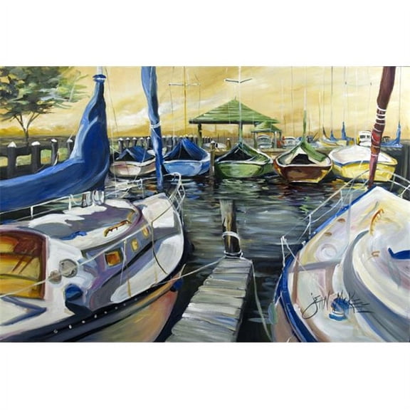 Seven Boats Sailboats Fabric Placemat