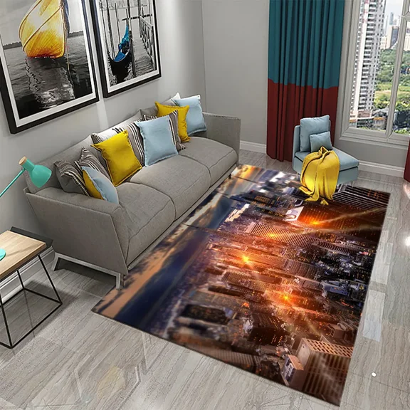 New York City Street Landscape Night Scenery Populus Room Study bedroom decoration carpet