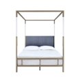 thumbnail image 3 of ACME Raegan Queen Bed in Gray Velvet & Antique Brass, 3 of 5