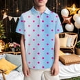thumbnail image 2 of MEZZALL Boys Short Sleeve Shirt With Polka Print Casual Tops For Kids Comfortable Daily Wear Stylish Children Birthday Toddler Blouses Clothing, 2 of 4