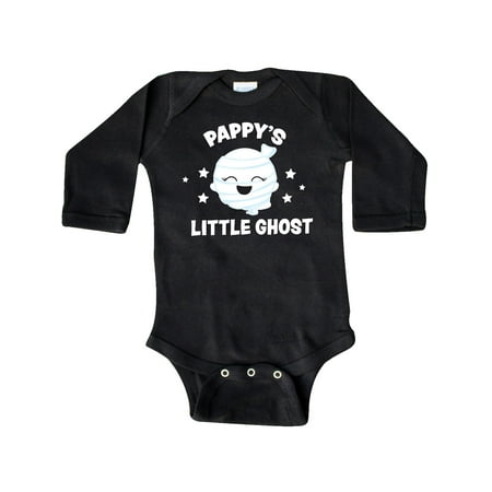 

Inktastic Cute Pappy s Little Ghost with Stars Gift Baby Girl Long Sleeve Bodysuit