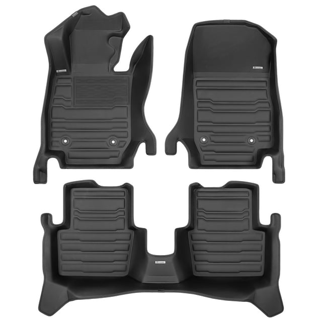 TuxMat - For Mazda CX-3 2019-2022 Models - Custom Car Mats - Maximum Coverage, All Weather, Laser Measured - This Full Set Includes 1st and 2nd Rows