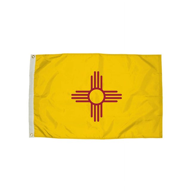 Durawavez Nylon Outdoor Flag With Heading & Grommets, New Mexico, 3Ft X 5Ft
