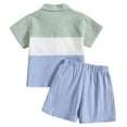 thumbnail image 7 of BULLPIANO Toddler Baby Boys Clothes Set Cotton Linen Short Sleeve Button Down Shirt Top and Shorts 2PCS Summer Outfit 2-9 Years, 7 of 7
