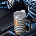 thumbnail image 6 of OBREWU Paw Print Sonstripes Tumbler with Handle and Lid,Paw Print Sonstripes 40oz Double Wall Vacuum Insulated Tumbler,Cups Gift for Women and Men, 6 of 7
