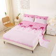 thumbnail image 2 of Erosebridal Hotpink Bow Bed Sheets For Bowtie Girl,Ribbon Bowknot King Sheets,Dreamy Princess Style Bows 4 Pieces, 2 of 6