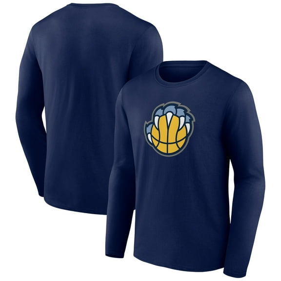 Men's Navy Memphis Grizzlies Alternate Logo Long Sleeve T-Shirt