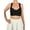 Black, variant on Lace Racerback Bralette Crop Top, S, Coral