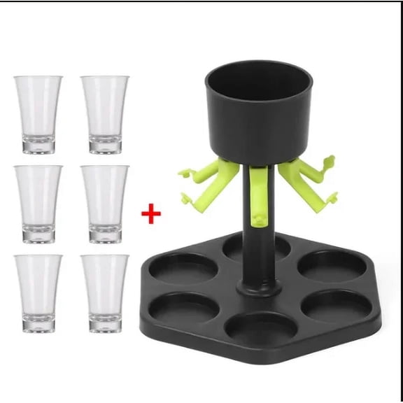 6 Shot Glass Games Dispenser Wine Whisky Beer Wine Liquor Dispenser Bar Accessories Party Games Drinking Tools Glass Dispenser