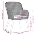 thumbnail image 5 of vidaXL 5 Piece Garden Dining Set with Cushions Black, 5 of 5
