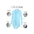 thumbnail image 2 of Free to Live 3 Pack Women's Long Sleeve Cardigans - Open Front Drape Lightweight Knit Sweater, 2 of 5