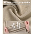 thumbnail image 3 of 2-Piece Men's Casual Button Down Shirt and Loose Pants Set Lightweight Stretch for Vacation Khaki S, 3 of 7
