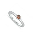 thumbnail image 4 of CHOOSE YOUR COLOR Simulated Garnet Circle Ring .925 Sterling Silver Band Red CZ Female Size 3, 4 of 4