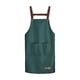 thumbnail image 2 of Delantal de cocina impermeable y resistente a la grasa, lavable, resistente a la suciedad, color sólido, 2 of 6