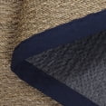 thumbnail image 5 of SAFAVIEH Natural Fiber Maksim Border Area Rug, Natural/Navy Blue, 6' x 6' Square, 5 of 10