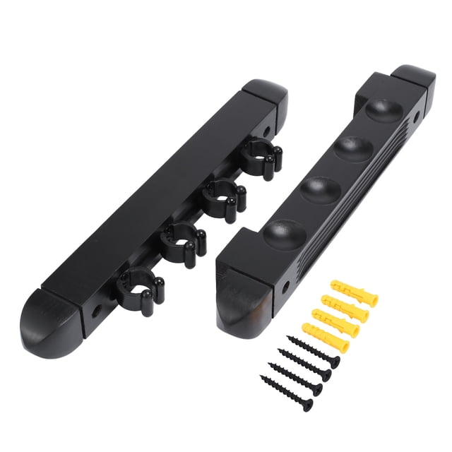Support Mural pour Queue de Billard en Bois Dur 4 Trous 6 Clips Support de Queue de Billard Accessoires