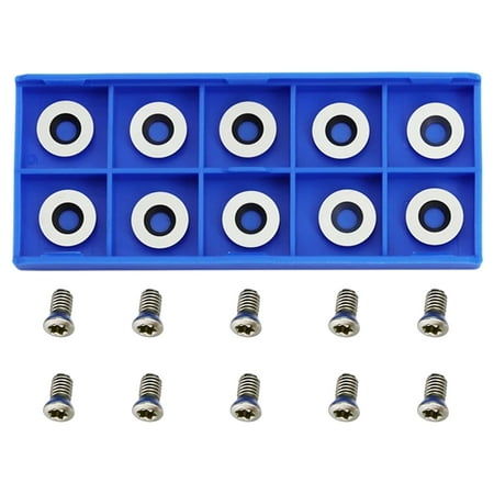 

10x Round Carbide Insert Cutters 12mm R5 Replacement Blade for Lathe Wood Curved