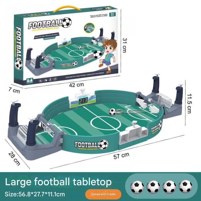 6 Mini Ballons de Soccer Inclus : Ensemble de Jeu de Baby-Foot de Table Interactif pour Enfants et Adultes – Jouet Compétitif Intérieur pour 2 Joueurs, Activité de Rapprochement Parent-Enfant, Améliore les Habiletés Pratiques et Sociales, Plastique
