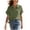 Army Green, variant on Tqcoqu Women's Cotton Linen Button Down Shirt,V Neck Short Sleeve Blouse,Business Casual Collared Summer Tops with Pocket,Army Green Women's S-XXL