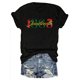 thumbnail image 2 of Camiseta Para Mujer Ropa De VeranoJuneteenth & Black Power Print Crew Neck T-shirt, Four seasons casual short-sleeved round neck T-shirt, Women'S ClothingFather's Day, Mother's Day, New Year, Spring, 2 of 8