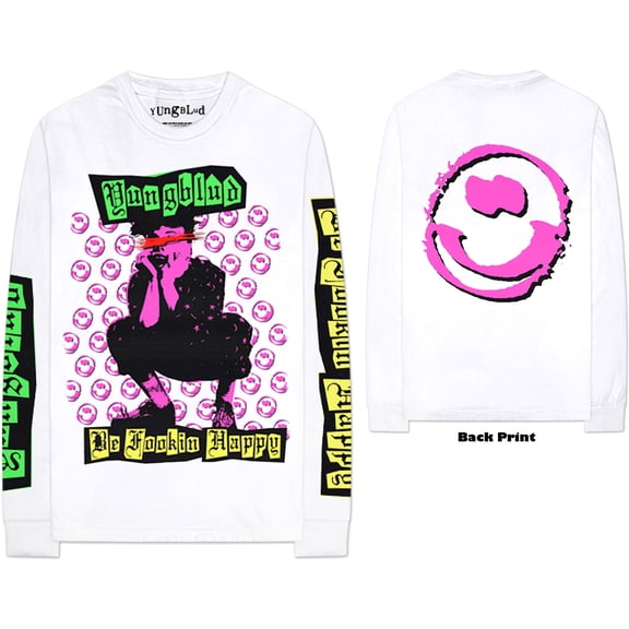 Yungblud Unisex Long Sleeve T-Shirt Punker (Back & Sleeve Print) (X-Small)