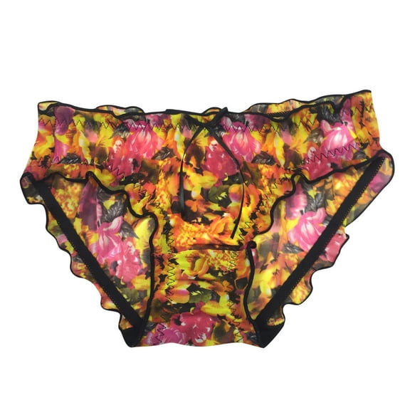 Bigersell Womens Long Underwear Clearance Crotchless Panties Lingerie Briefs Panty Style P-909 Polyester Bikini Panties Ladies Thongs Briefs High Waist Women's Panties Multicolor One Size