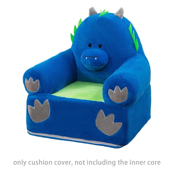 Jngnaor Foldable Kids Couch Cover, Toddler Backrest Armchair 2 In 1 Flip Open Sofa Bed for Chidren, Cartoon Comfy Soft Kids Chair, Steady Toddlers Sofa Bed for Bedroom Playroom (Only Cover!!!)