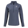 thumbnail image 2 of Women's Cutter & Buck Heather Navy Green Bay Packers Americana Peshastin Eco Fleece Recycled Tri-Blend Raglan Half-Zip, 2 of 3