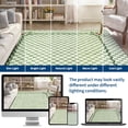 thumbnail image 6 of Garvee 10'x13' Checkered Cherry Area Rug Washable Border Carpet, Soft Non-Slip Low Pile Farmhouse Rug for Living Room Bedroom Home Office, Green, 6 of 9