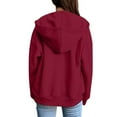 thumbnail image 5 of Fmbrln Womens Trendy Full Zip Up Hoodie Fall Winter Fashion Long Sleeve Solid Hoodies Jackets Loose Comfy Sweatshirts Coat with Pockets, 5 of 7