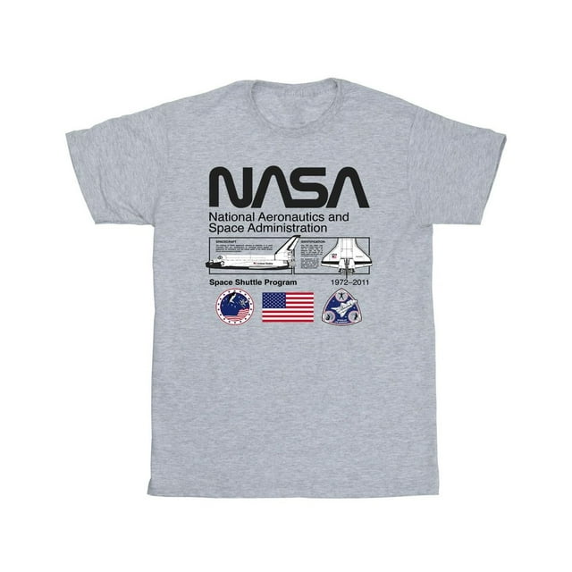 NASA T-Shirt en Coton pour Filles, Administration Spatiale