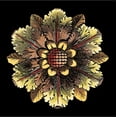 thumbnail image 2 of Antonini, Da Carlo 15x15 White Modern Wood Framed Museum Art Print Titled - Rosette on Black I, 2 of 4
