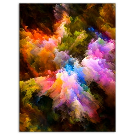 Burst Design - DESIGN ART Designart 'Burst Of Colors' Contemporary Art on wrapped Canvas