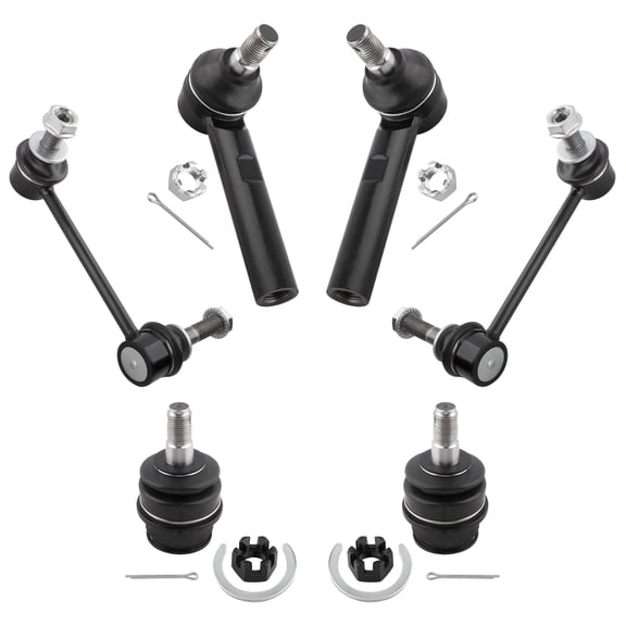 BOXI (Set of 6) Front Lower Ball Joints Sway Bar Links Outer Tie Rods fit for Toyota 4Runner 2003-2009 / for Toyota FJ Cruiser 2007-2009 / for Lexus GX470 2003-2009 / K500017 K90677 K90683 ES80378