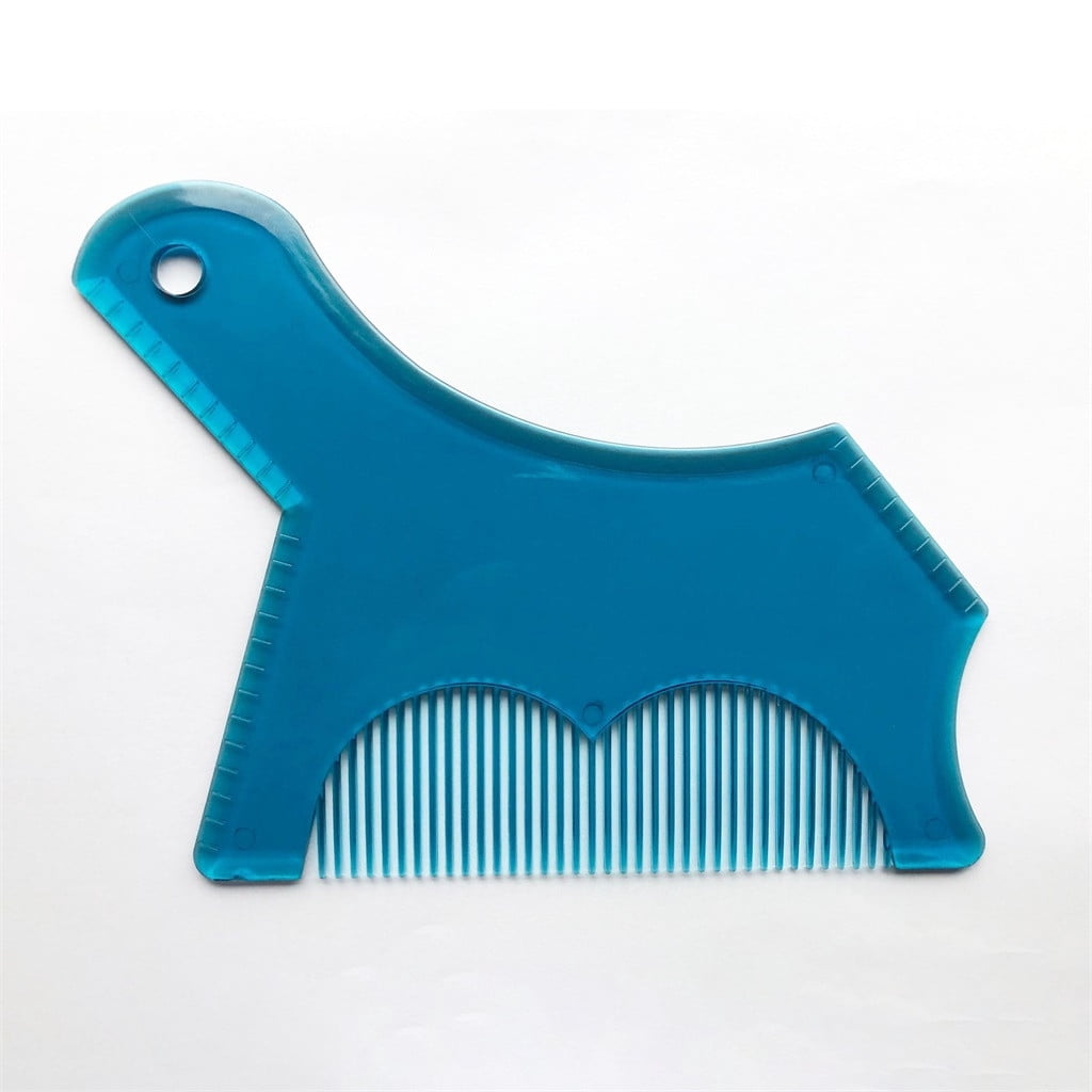 Peigne Guide De Coupe Pour Barbe - Bleu - Pochoir Rasage - Neuf