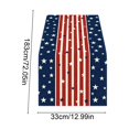 thumbnail image 3 of Uklsqma Star Multicolore Chemin de Table Imprimé, Polyester Tissé Style Lin 183 x 33 cm pour Décoration de Table à Manger, 1 Pce, 3 of 6
