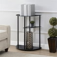 thumbnail image 4 of Designs2Go Classic Three-Tier Display Entryway Hall Table in Black Glass, 4 of 13