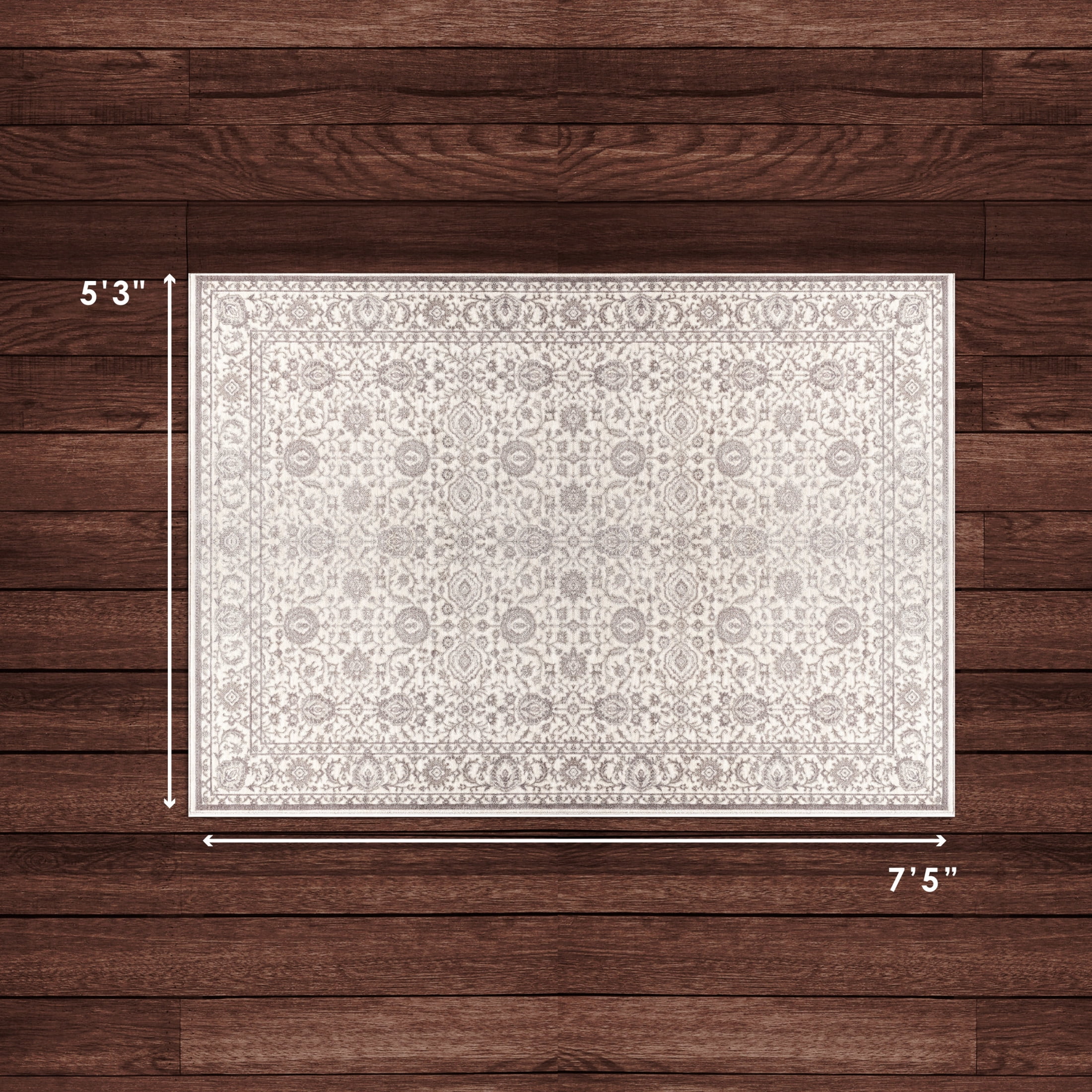 CHI Asbury Grey/Blue 5'3" x 7'5" Area Rug