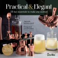 thumbnail image 4 of Kit de bartender Barillio, acero inoxidable, 23 unidades, color oro rosa, con soporte, 4 of 7