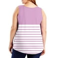 thumbnail image 4 of HADST Tank Tops for Women Crew Neck Sleeveless Summer Trendy Striped Plus Size Breathable Leisure Camisole L-5XL, 4 of 6