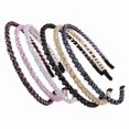 thumbnail image 1 of 6 Pieces Rhinestone Headband for Women Diamond Crystal Beaded Glitter Hairband Headwear for Women Girls Party Hair Accessories, 1 of 4