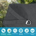 thumbnail image 4 of Jane Stone 8'X12' Rectangle Curved Edge Sun Sail,185 GSM HDPE 95% UV Block Breathable Canopy for Patio Garden Backyard,Dark Grey, 4 of 7