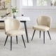 thumbnail image 1 of Yeshouse juego de 2 sillas de comedor modernas tapizadas en tela beige, sin brazos, respaldo ergonómico y patas de acero resistentes, ideales para cocina, sala, comedor o restaurante, 1 of 7