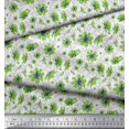 thumbnail image 3 of Soimoi Poly Georgette Tissu Feuilles & Cosmos Floral Tissu Imprimé 1 Yard 52 Inch Wide, 3 of 3